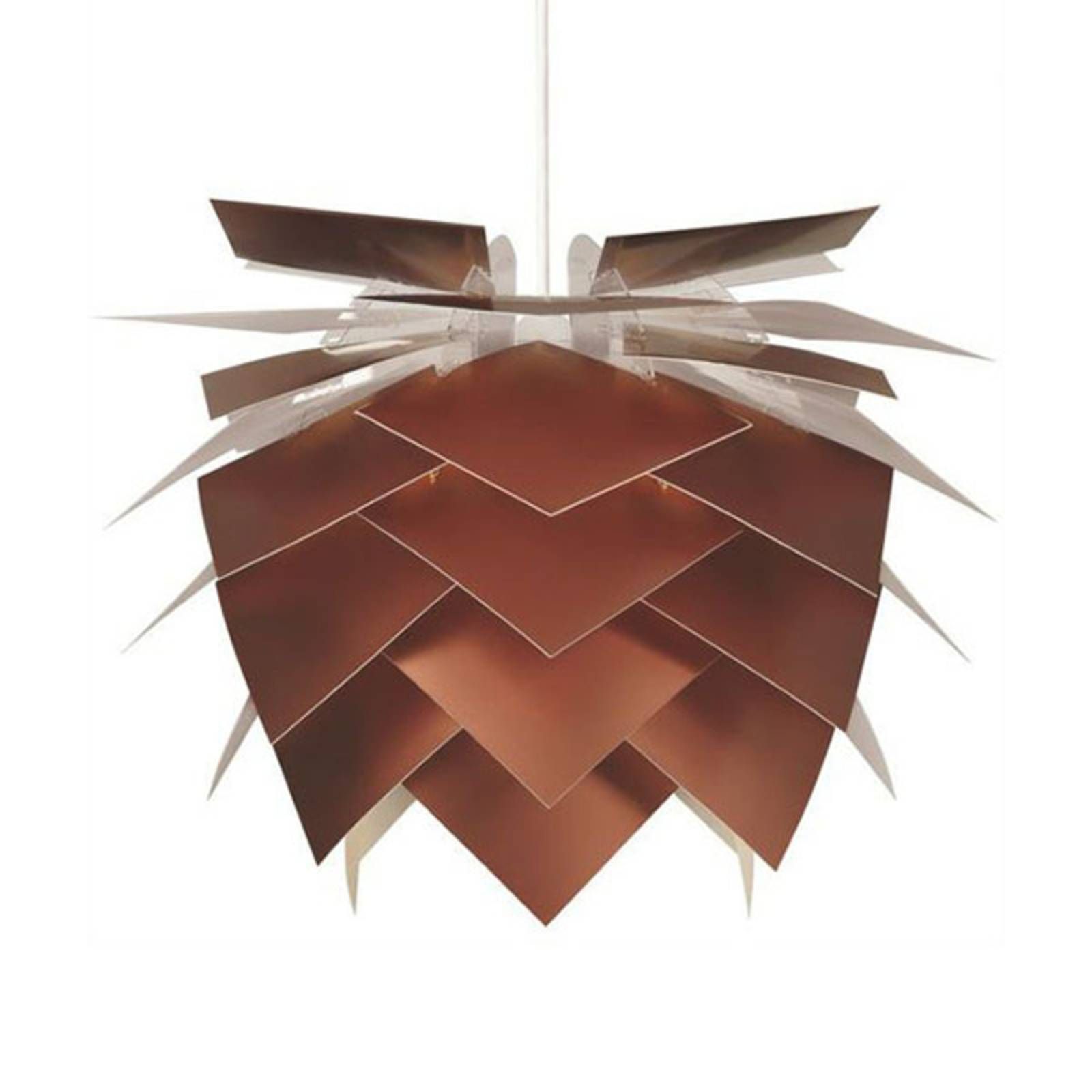 Dyberg Larsen PineApple M Copper Look Ø 45 cm, Obývacia izba / jedáleň, akryl, polypropylén, E27, 60W, K: 40cm