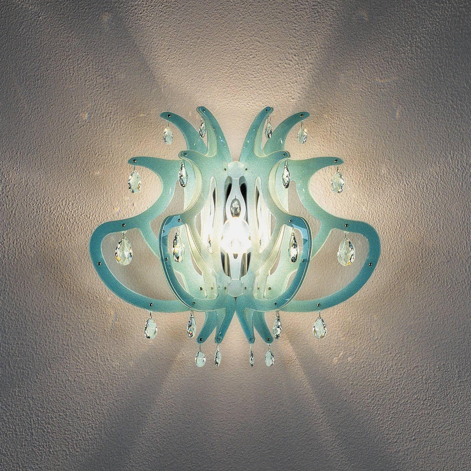 Slamp Medusa dizajnérske nástenné svietidlo, modrá, Obývacia izba / jedáleň, plast, E27, 12W, L: 65 cm, K: 56cm