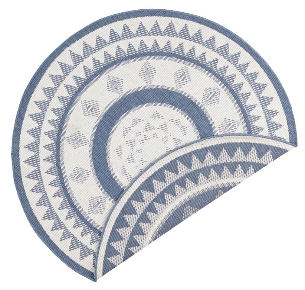 NORTHRUGS - Hanse Home koberce Kusový koberec Twin Supreme 103414 Jamaica blue creme - 200x200 (priemer) kruh cm