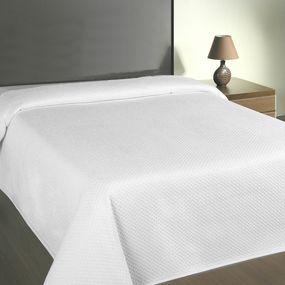 Prikrývka na posteľ, Safira, biela 140 x 220 cm