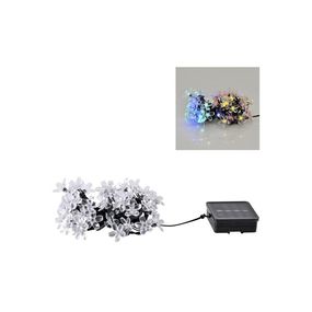 LED RGB Solárna reťaz FLOWER 50xLED/1,2V IP44