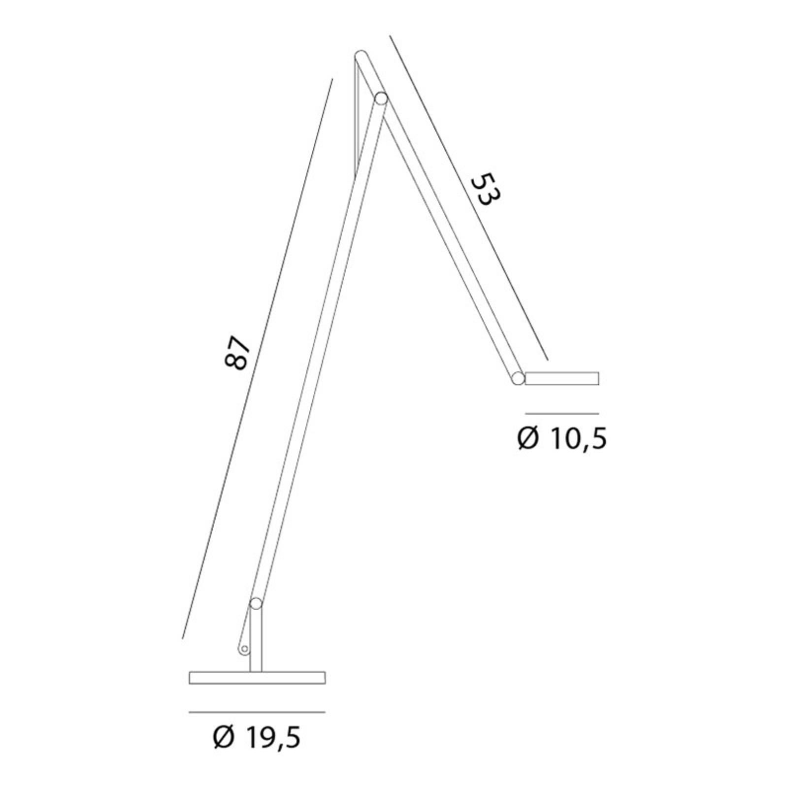 Rotaliana String F1 DTW stojaca lampa biela, Ag, Obývacia izba / jedáleň, hliník, polykarbonát, textil, 9W, K: 87cm