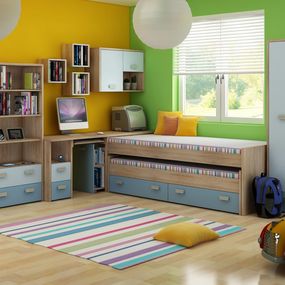Detská izba Kitty 1 Sonoma svetlá + modrá