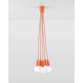 Závesná lampa Diego 5 oranžová