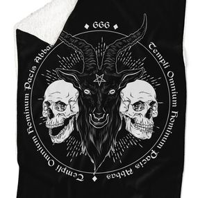 Deka Baphomet skull (Podšitie baránkom: ÁNO)