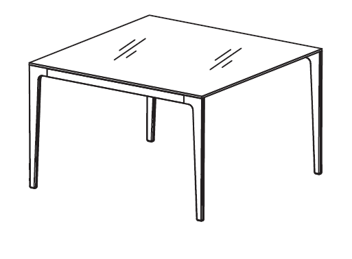 FREZZA - Rokovací stôl ALPLUS 140x140 cm - sklo
