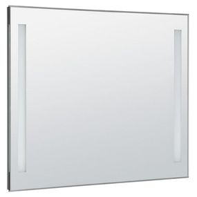 AQUALINE - Zrkadlo s LED osvetlením 100x80cm, gombíkový vypínač ATH7