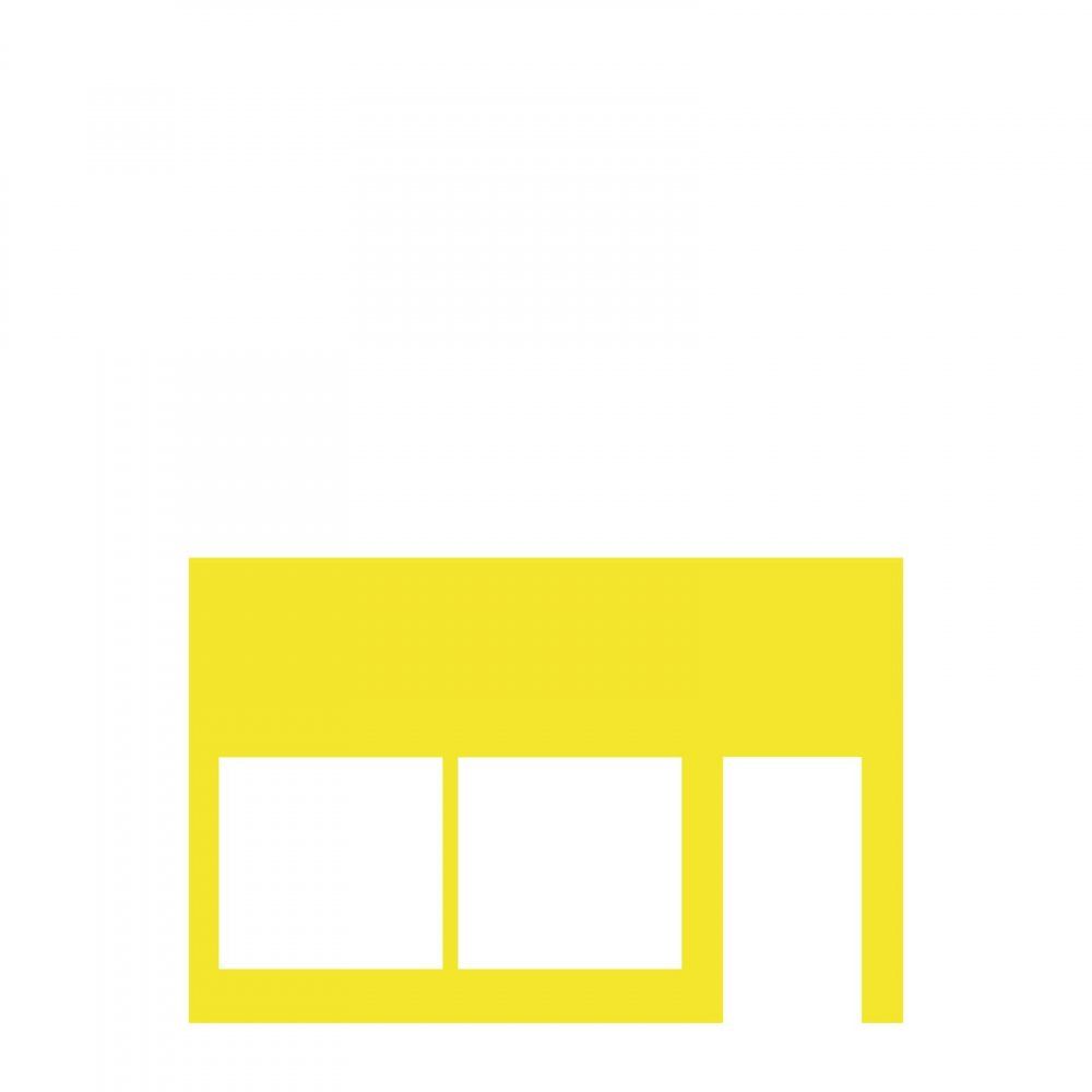 Pieris design Obchod - nálepka na stenu domček žltá medová