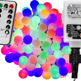 VOLTRONIC 67308 Párty osvetlenie - 10 m, 100 LED diód, farebné + ovládač