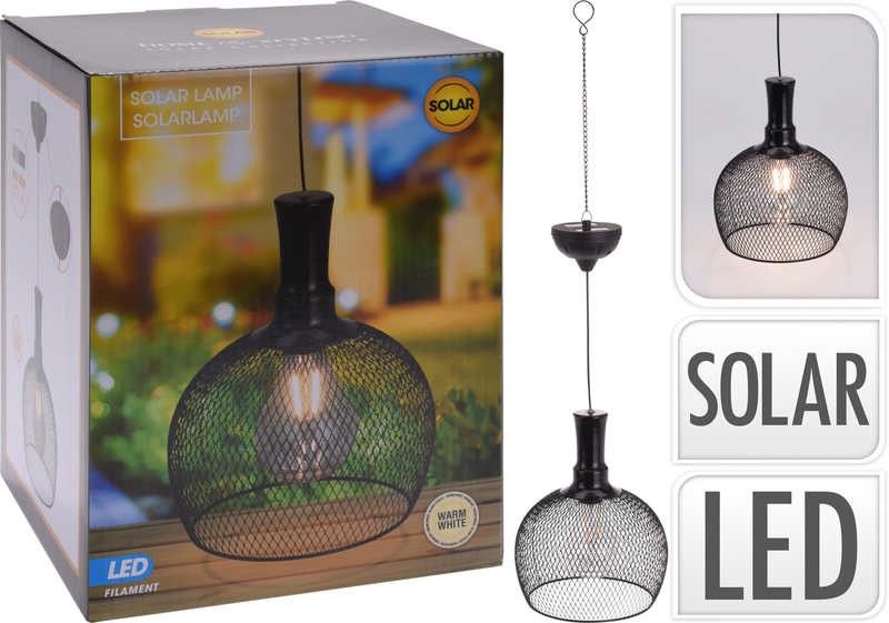 PROGARDEN Svítidlo solární závěsné s LED žárovkou 22 cm KO-DS1000020