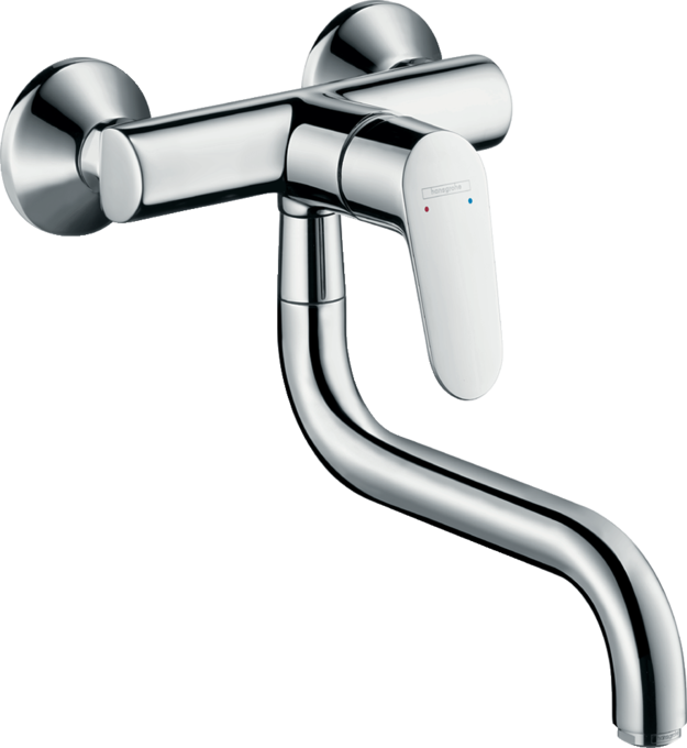 Hansgrohe Focus M41 – Kuchynská páková batéria na stenu, spodný výtok, 1jet, chróm 31825000