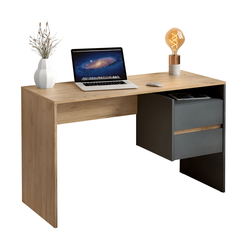 PC stôl, dub artisan/grafit, TULIO NEW
