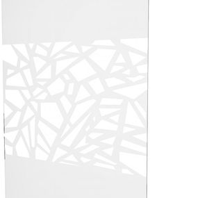MEXEN/S - KIOTO samostatne stojaca sprchová zástena 120 x 200 cm, transparent/biely vzor 8 mm, biela 800-120-002-20-85