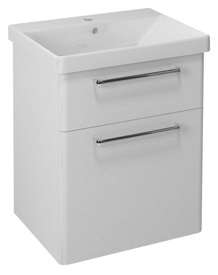 SAPHO - THEIA umývadlová skrinka 56,4x70x44,2cm, 2x zásuvka, biela TH060-3030