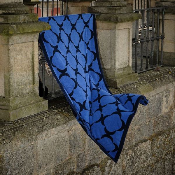 Abyss & Habidecor MONO luxusní modrý plážový ručník Abyss & Habidecor / Egyptská bavlna