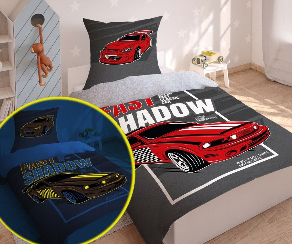 DomTextilu Bavlnené detské posteľné obliečky s motívom auta 2 časti: 1ks 140 cmx200 + 1ks 70 cmx80 Sivá 70x80 cm 25537-149894