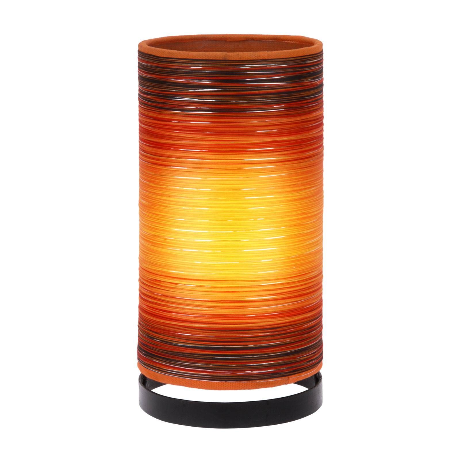 Woru Stolná lampa Julie ovinutá vláknami, oranžová, Obývacia izba / jedáleň, kov, vlákno, E14, 40W, K: 30cm
