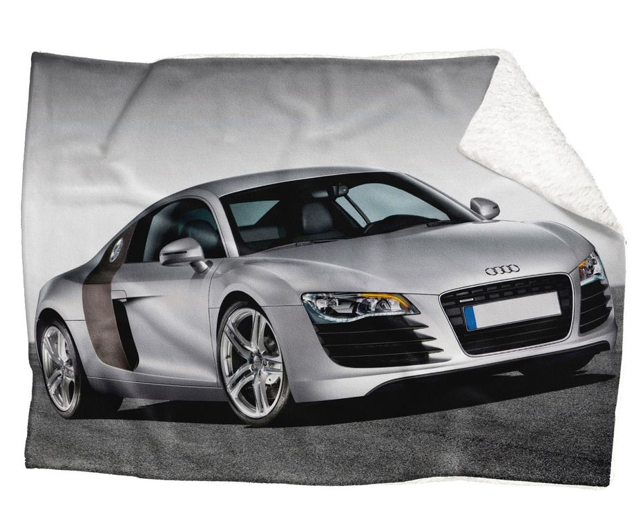 Deka Strieborné audi  (Rozmer: 200 x 140 cm, Podšitie baránkom: ÁNO)