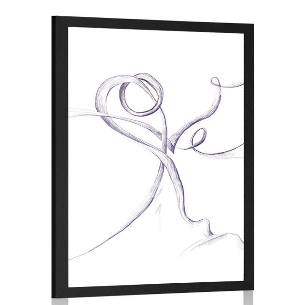 Plagát tajomný nápis Love - 30x45 black