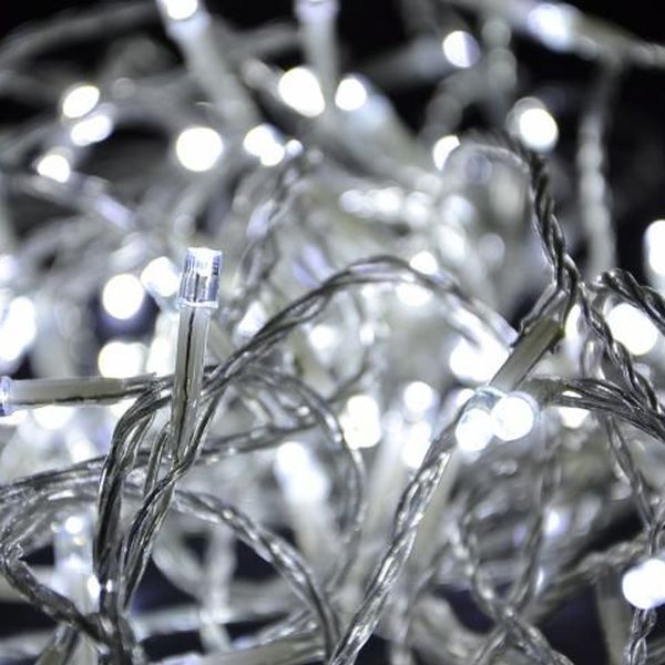 NEXOS Vianočná LED reťaz 18 m, 200 LED diód, studená biela