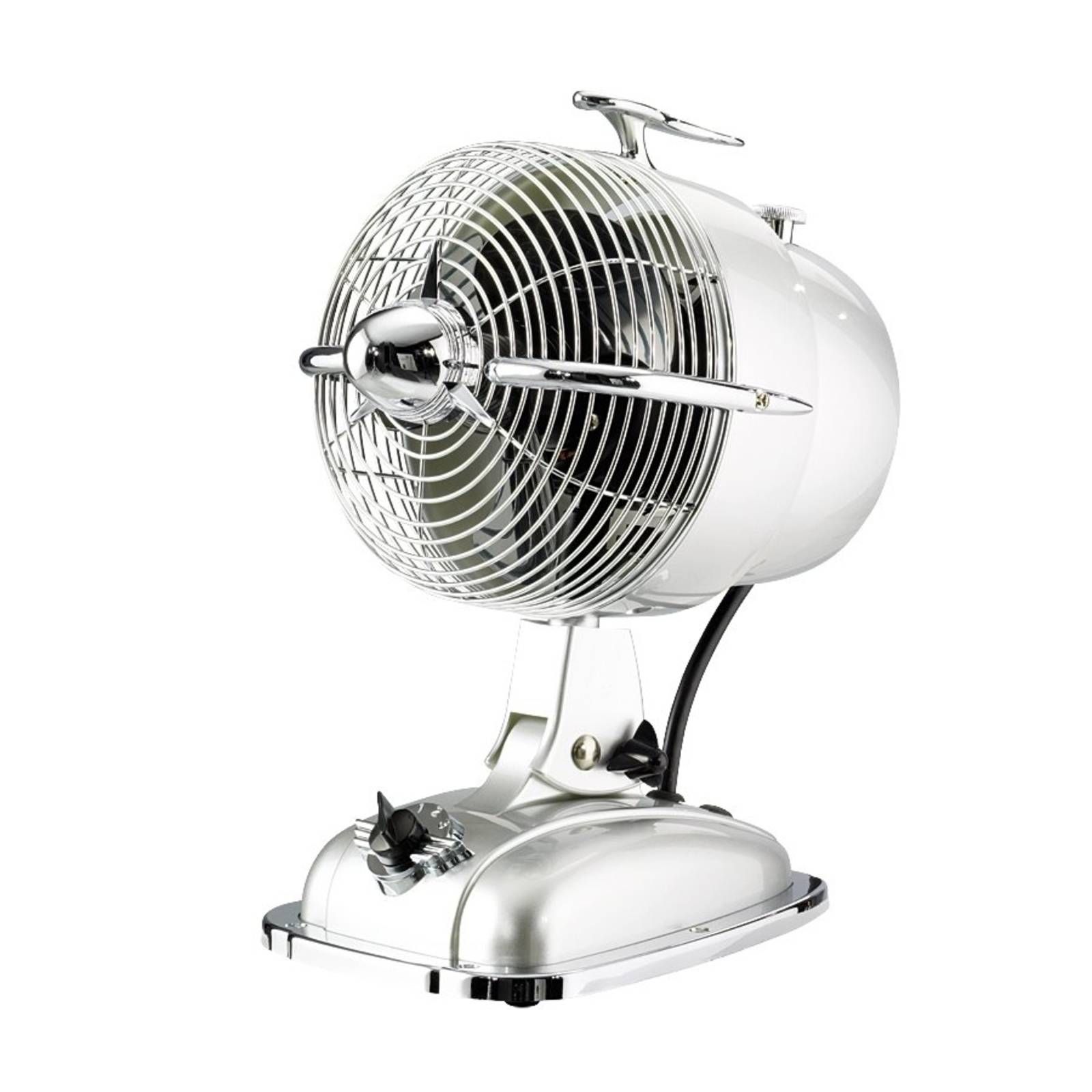 CasaFan RetroJet stolný ventilátor, strieborný, plast, kov, K: 32cm