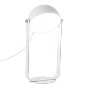 Viokef Stolná LED lampa Hemi otočné tienidlo biele, Obývacia izba / jedáleň, kov, 6W, K: 24cm