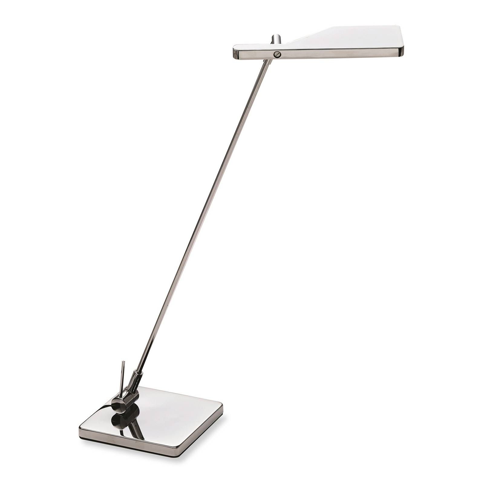 LEDS-C4 Elva LED lampa na písací stôl 3 000K chróm, Pracovňa / Kancelária, oceľ, hliník, 6W, L: 14 cm, K: 55cm