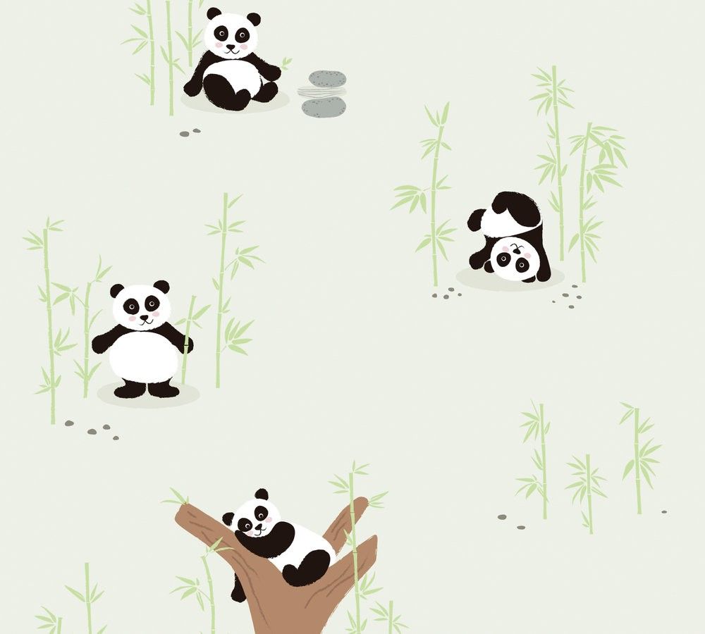 38142-1 A.S. Création detská vliesová tapeta na stenu Little Love 2026 pandy, veľkosť 10,05 m x 53 cm