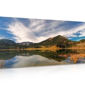 Obraz jazero pod kopcami - 120x60
