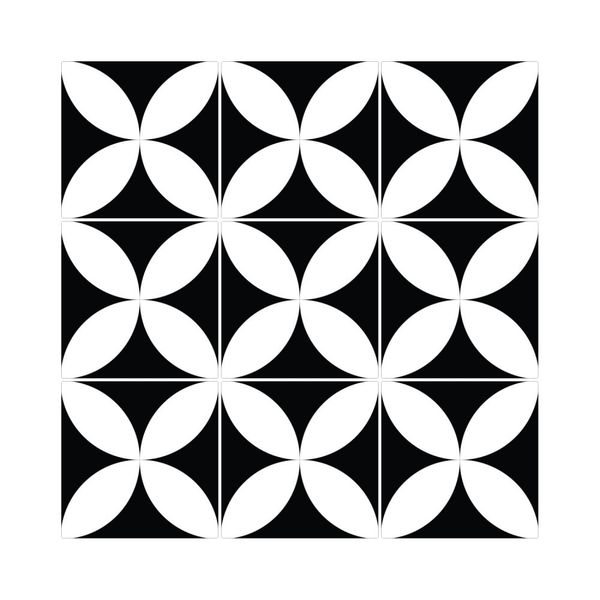 Sada 9 nástenných samolepiek Ambiance Wall Decal Tiles Enzo, 15 × 15 cm