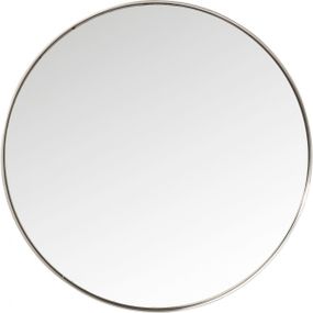 KARE Design Zrcadlo Curve Round - nerezová ocel, Ø100 cm