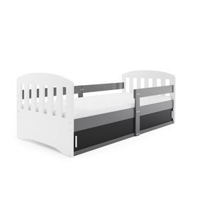 Detská posteľ CLASSIC 1 160x80 cm Sivá-čierna