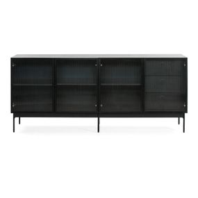 Čierna komoda Teulat Blur, šírka 180 cm