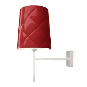 Kundalini New York nástenná lampa, červená, Obývacia izba / jedáleň, plast, E27, 30W, L: 17.5 cm, K: 36cm