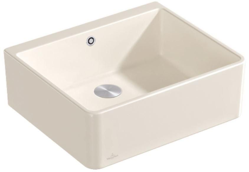 VILLEROY & BOCH VILLEROY & BOCH - Keramický drez Farmhouse 60 X (= Spülstein 60 X) Cream modulový 595 x 500 x 200 bez excentra 636001KR