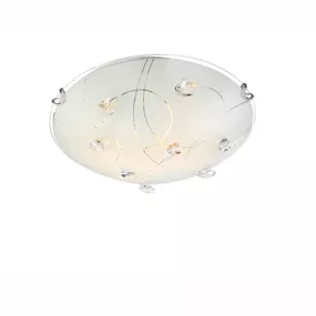 Stropné/nástenné svietidlo LED Alivia 40414-2 (s kryštálmi) (nikel + opál)