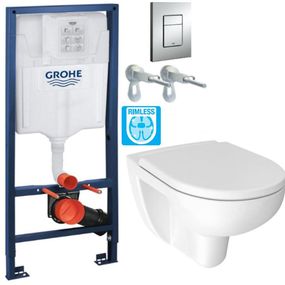 Rapid SL pre závesné WC 38528SET s chrómovou doskou + WC JIKA LYRA PLUS RIMLESS + SEDADLO duraplastu 38772001 LY1