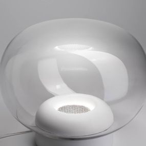 Stilnovo La Mariée LED lampa priehľadná/biela, Obývacia izba / jedáleň, sklo, kov, 9W, K: 23.5cm