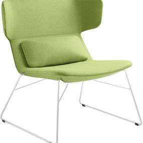 LD SEATING Dizajnové kreslo FLEXI LOUNGE, FL-L-Q-N0, biela podnož