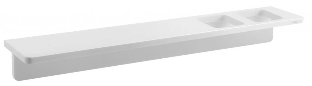 SAPHO - ABELINE polica Rockstone 600mm, 2 otvory, biela matná AE602-0101