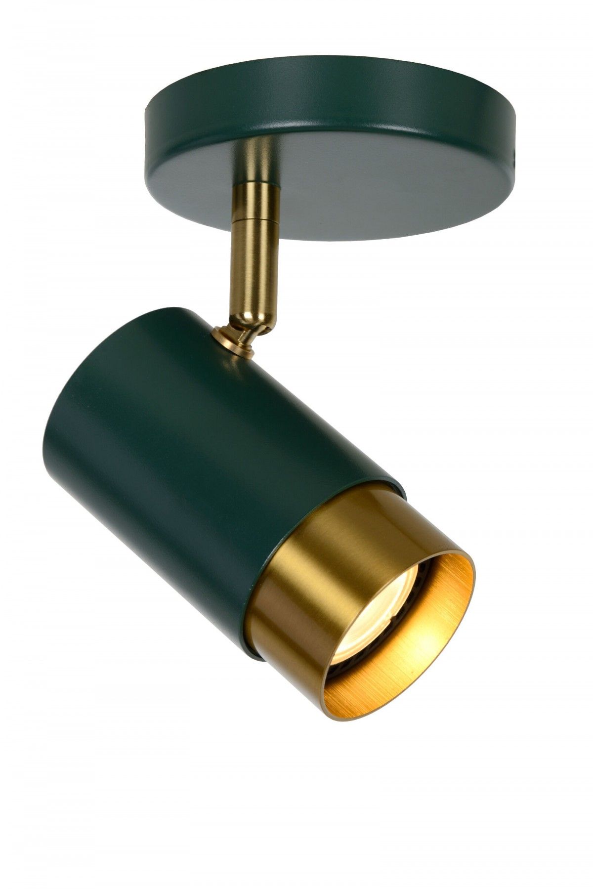 Lucide 35913/01/33 FLORIS stropné bodové svietidlo D100mm | 1xGU10 - zelená, mosadz