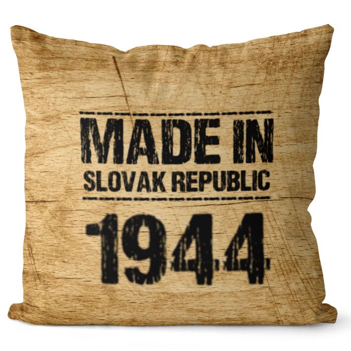 Vankúš Made In + rok (Veľkosť: 55 x 55 cm, rok: 1944)