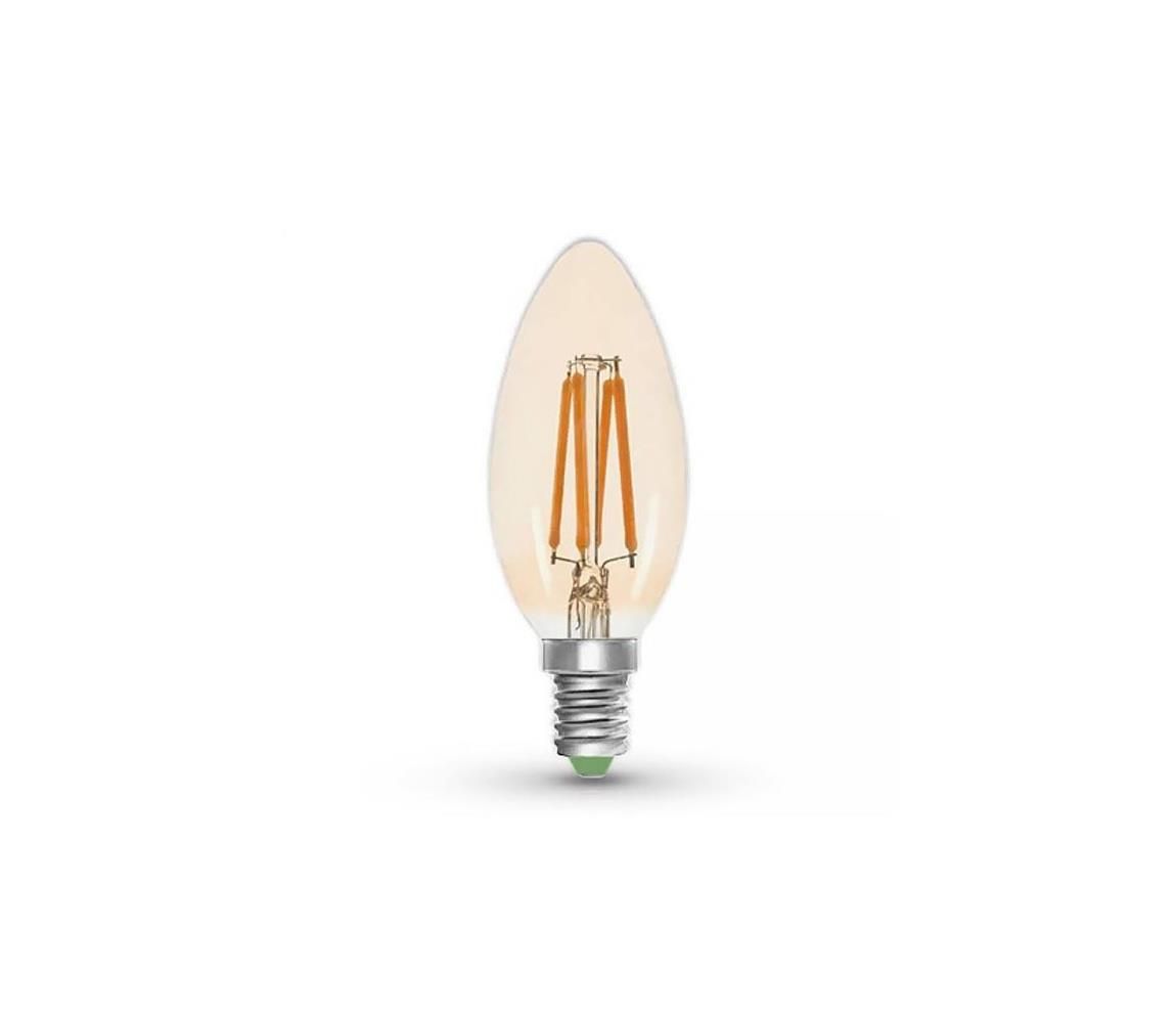 LED Žiarovka CLASIC AMBER C35 E14/5W/230V 2200K -  Brilagi