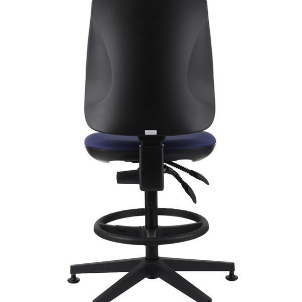Kancelárska stolička s podnožkou Sean BP RB - tmavomodrá / čierna