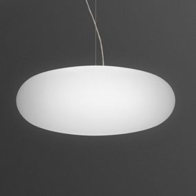 Vibia Vol 0225 závesná lampa zo skla, Ø 60 cm, Obývacia izba / jedáleň, sklo, hliník, E27, 9W, K: 26cm