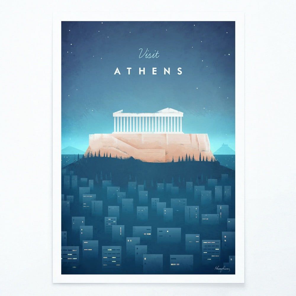 Plagát Travelposter Athens, 30 x 40 cm