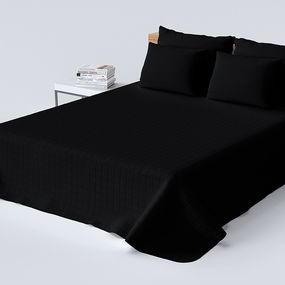 DomTextilu Kvalitný prehoz na posteľ čiernej farby Šírka: 170 cm | Dĺžka: 210 cm 47148-218598