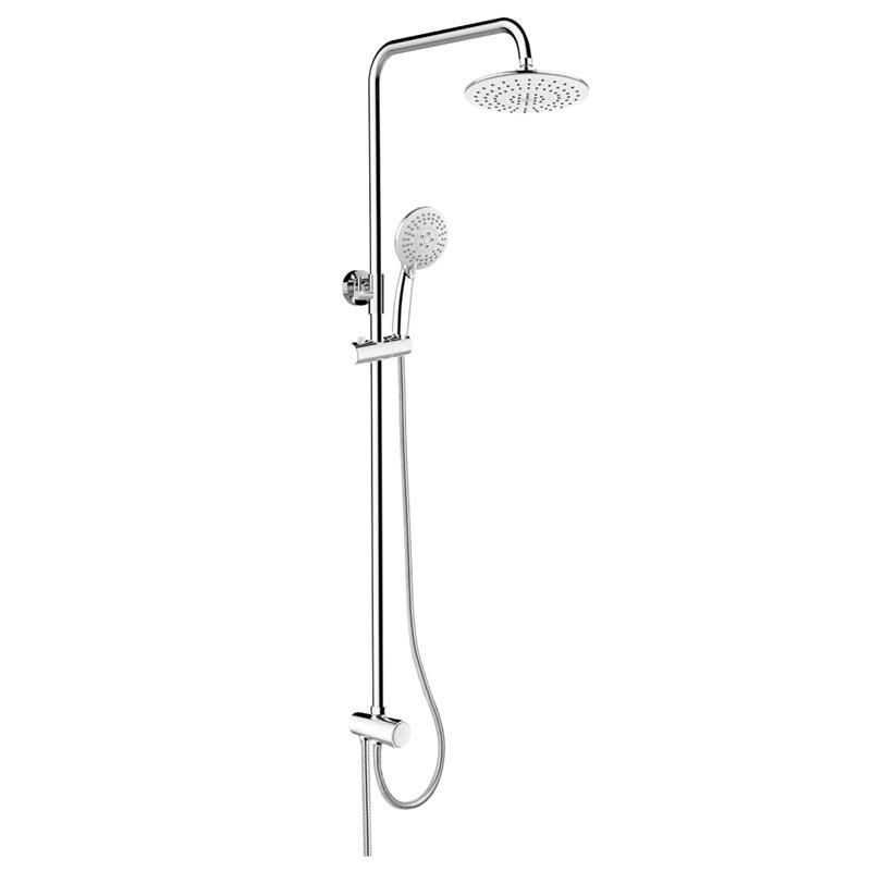 MEREO MEREO - Sprchový set s tyčou, biela hlavová sprcha a trojpolohová ručná sprcha, biely plast/chróm CB95001SW1