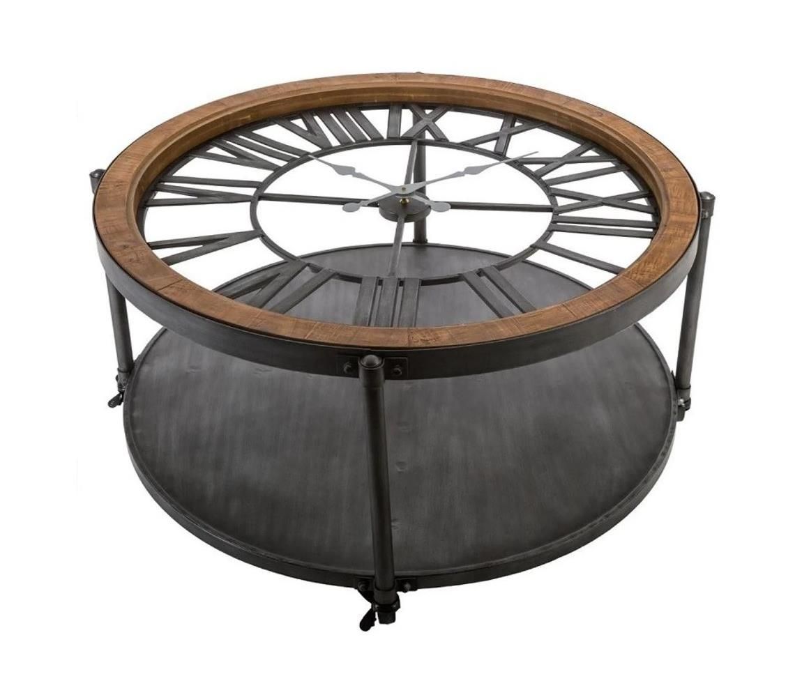 Konferenčný stolík s hodinami CHRONO 89,5x47 cm