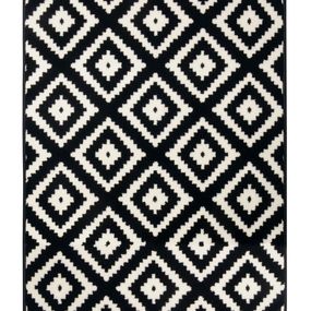 Hanse Home Collection koberce AKCIA: 80x200 cm Kusový koberec Hamla 105477 Black Cream - 80x200 cm